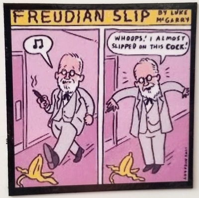 Freudian Slip WHOOPS! I Almost Slipped On This Cock!-MAGNET | eBay
