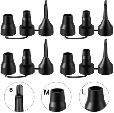 Plastic Nozzle Pump Nozzle Head Air Inflator Adaptor Replacement Nozzles 3 Sizes