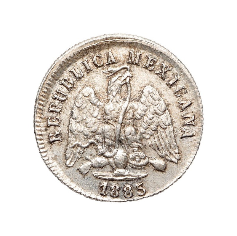 Mexique - 10 Centavos 1885 Go R (Guanajuato) - Km# 403.5 - Argent - Sup+ Fdc