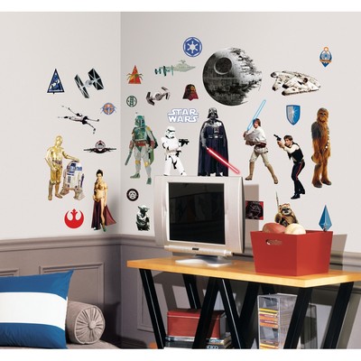 31 New CLASSIC STAR WARS WALL DECALS Movie Stickers Decorations Bedroom Decor