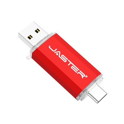 2 IN 1 USB C Flash Drive Metal Custom Pen Drive Free Logo Memory Stick 64GB 32GB