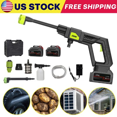 Portable Cordless Electric High Pressure Water Spray Gun Car Washer Cleaner Tool