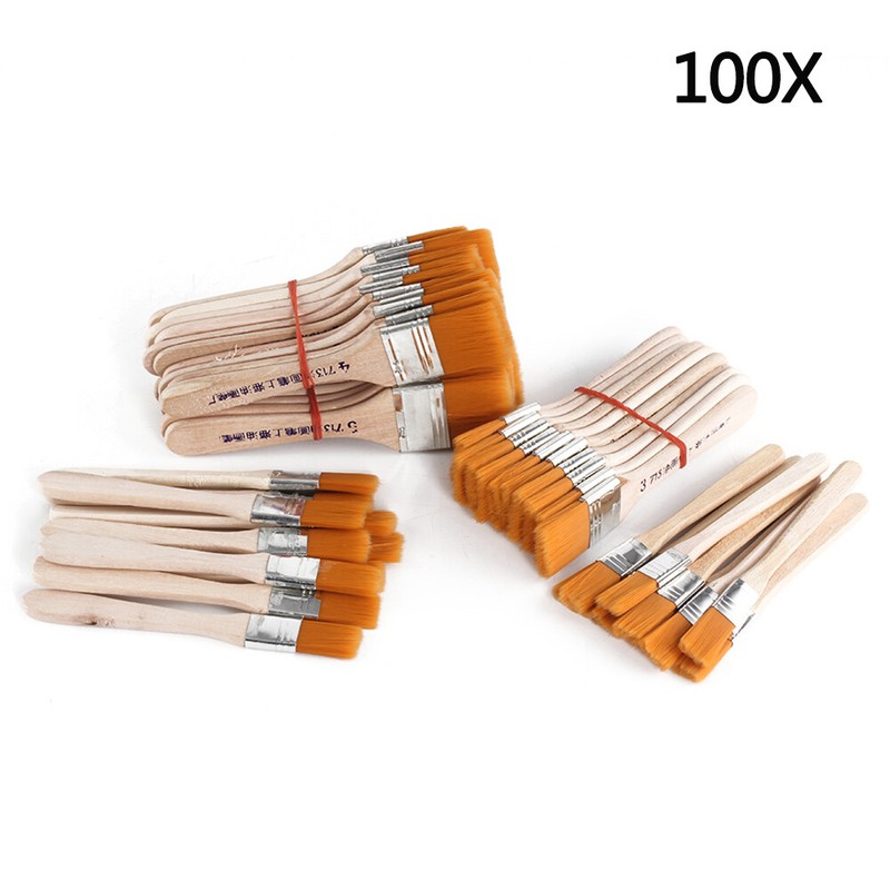 NEU Pinselset 100-tlg. Malerpinsel Flachpinsel Lackpinsel Eckenpinsel Satz