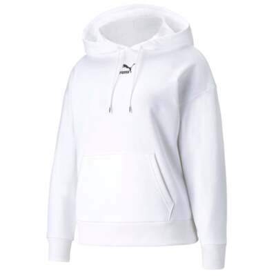 Puma Classics Graphics Pullover Hoodie Женская белая повседневная верхняя одежда 531630-02