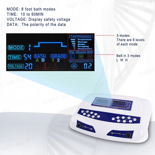 Dual Ionic Detox Foot Bath Spa Machine 5 Modes and 3 Heating Levels W/ 110 Liner