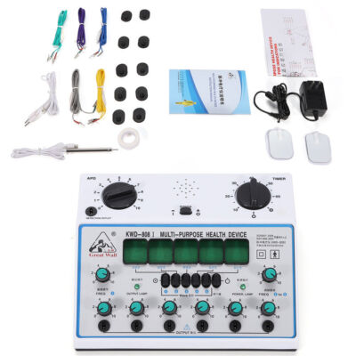 KWD-808 Electro Output Patch Massager Acupuncture Stimulator Device 6 Channel