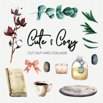 The Cut Out And Collage Book: Cute and Cozy: One-Sided Decorative Art for... 
