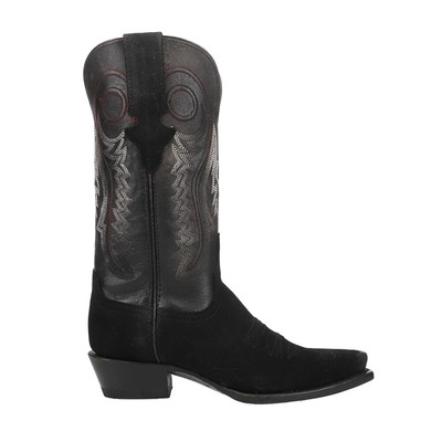 Pre-owned Ferrini Roughrider Embroidered Snip Toe Cowboy Womens Black Casual Boots 843610