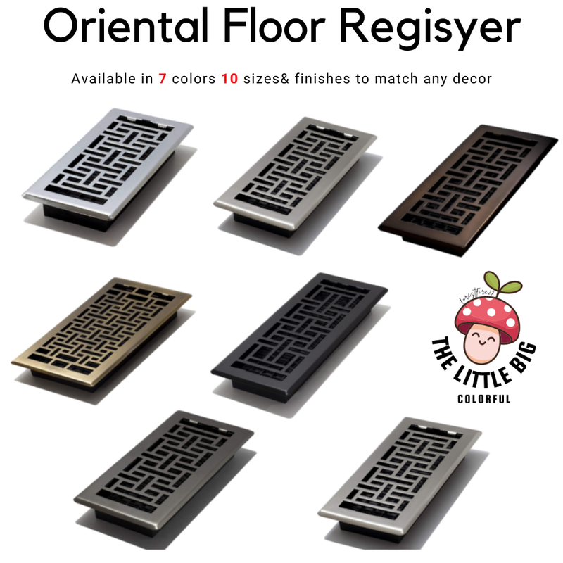 Floor Register Design Vent Cover Steel Oriental Steel Plated