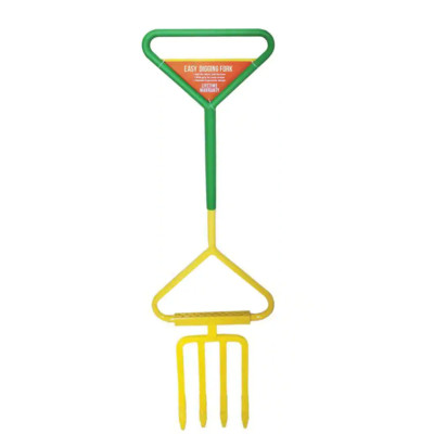 Digging Fork 43 in. Steel Garden Cultivating Tool Patented Ergonomic Design