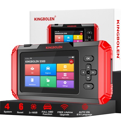 2024 Kingbolen S500 Car Diagnostic Tool OBD2 Scanner ABS SRS Code Reader AD500