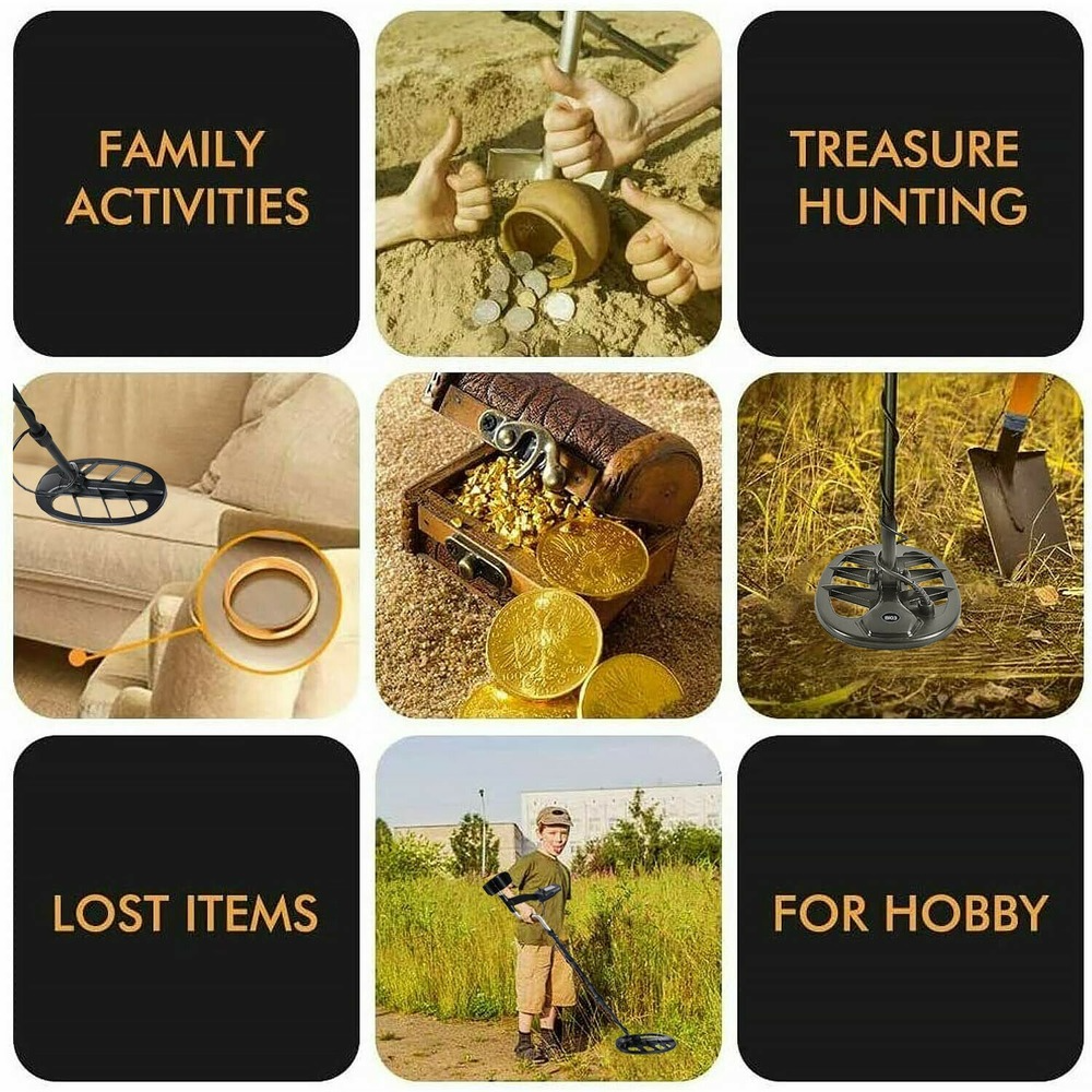 Detector De Metales Oro y Plata Waterproof LCD Display Deep Ground Gold Finder