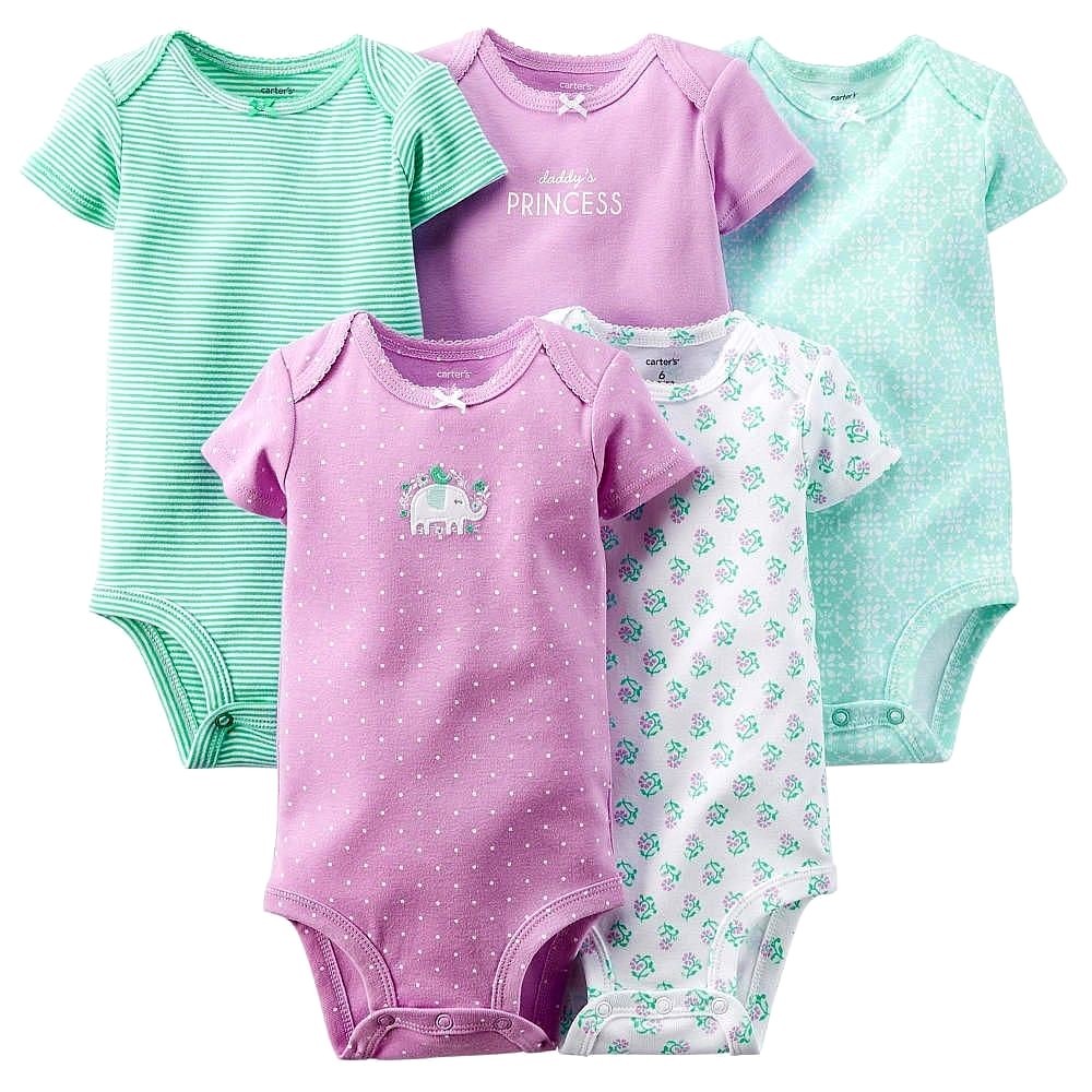 КОМПЛЕКТ БОДИ CARTERS GIRL 5PK DADDYS PRINCESS 9М 12М ХЛОПКОВАЯ ОДЕЖДА