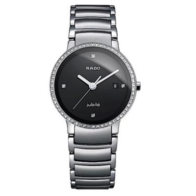RADO Centrix Jubilé Diamond Bezel Black Dial Stainless Ladies Watch R30933713