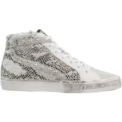 

Винтажные женские серые кроссовки Havana Kate Snake High Top на шнуровке, повседневная обувь KA, Grey, Vintage Havana Kate Snake High Top Lace Up