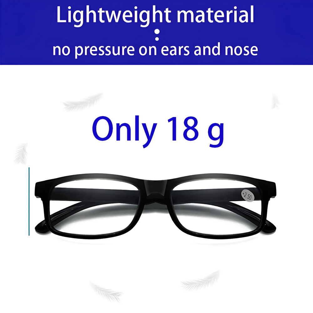 4Pair Reading Glasses Rectangular Business Metal Reader +1.0 1.5 2.0 2.5 3.0 3.5