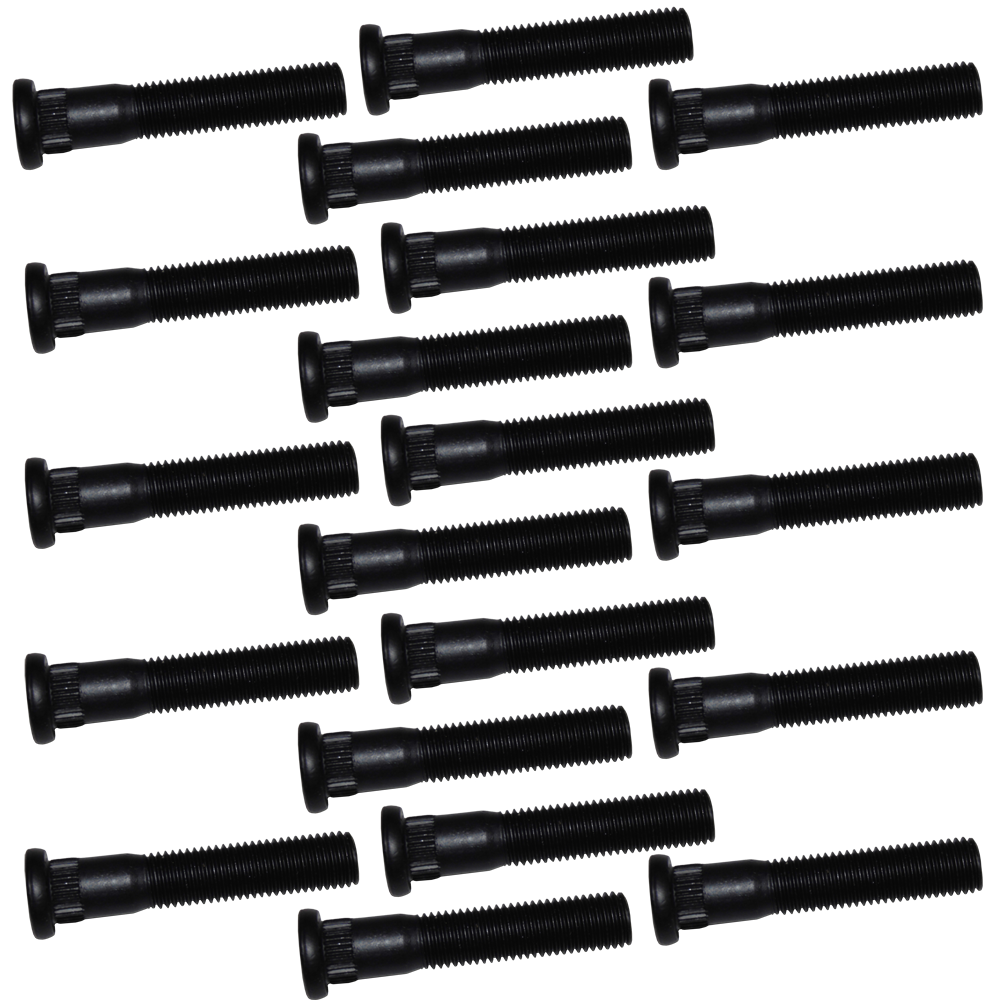 20 x Knock In Replacement Wheel / Hub Studs M12 x 1.5mm 13.1mm Spline