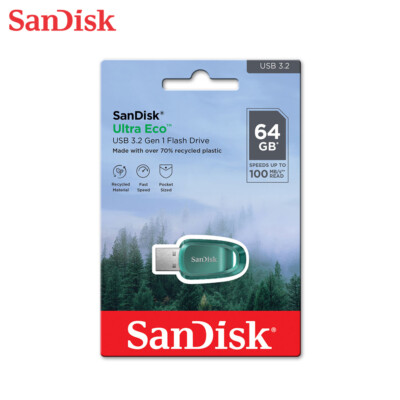 SanDisk 64GB 128GB 256GB Ultra Eco USB 3.2 Flash Drive Speed up to 100MB/s