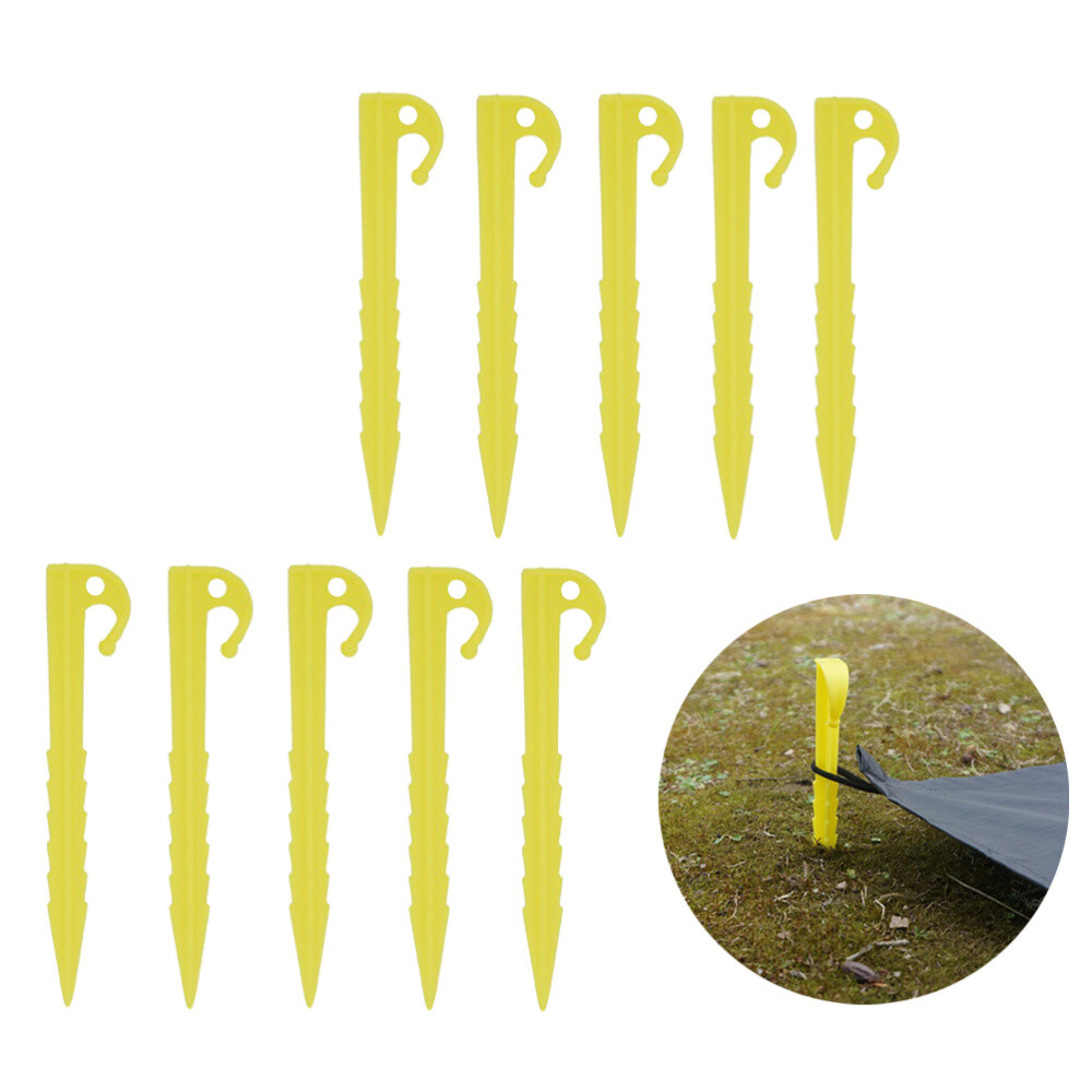 10pcs Spiral Plastic Tent Stakes 28cm Windproof Tent Pegs Camping Screw