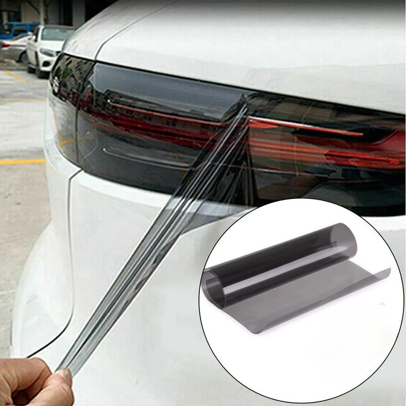 Pellicola Adesiva PVC Fari Posteriori Tinta Fumo Nero Copertura Pellicola Auto