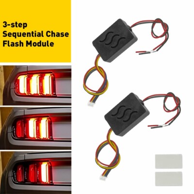 Chase Flash Module Boxes 3 Step Sequential Universal For Car Turn Signal Light