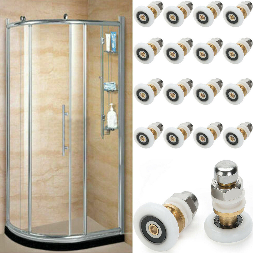 4pcs 28mm Shower Glass Sliding Door Bathroom Hanging Wheel Roller