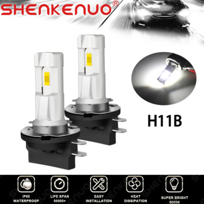 H11B LED Headlight Bulbs Conversion Kit High and Low Beam White Super Bright