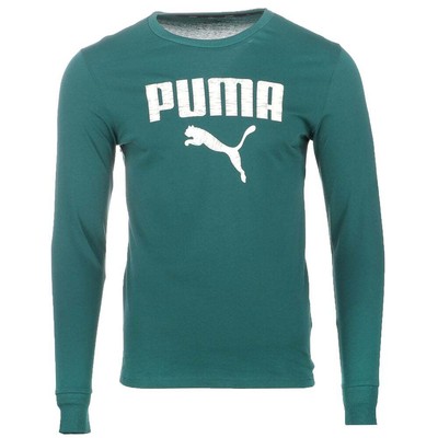 

Футболка Puma с искусственной вышивкой и круглым вырезом с длинным рукавом Мужские зеленые повседневные топы 84857, Зеленый, Puma Faux Embroidered Crew Neck Long Sleeve T-Shirt