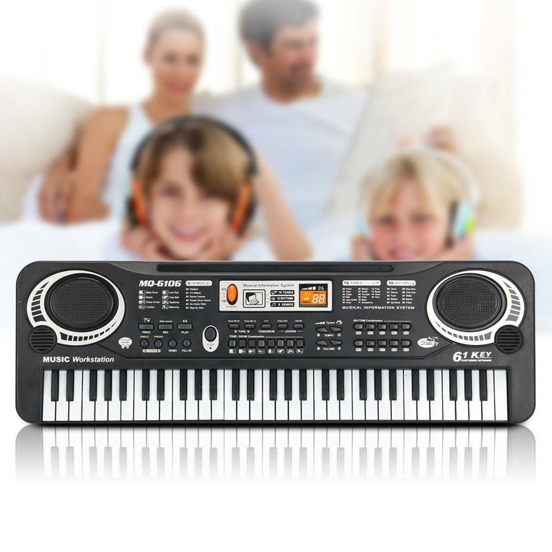 Einsteiger Keyboard E-Piano Kinder Piano keyboard 61 Tasten Mikrofon Geschenk DE