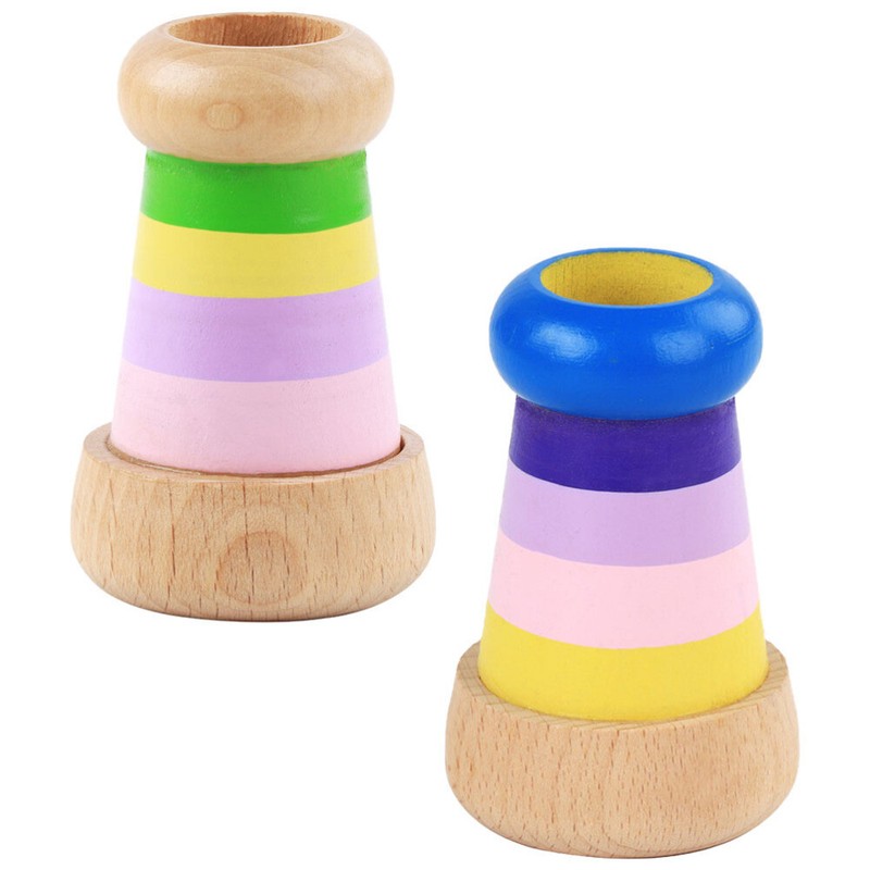 2pcs Mirroor Jouets Lentille Enfants D'Ã¢Ge PrÃ©Scolaire En Bois KalÃ©Idoscope