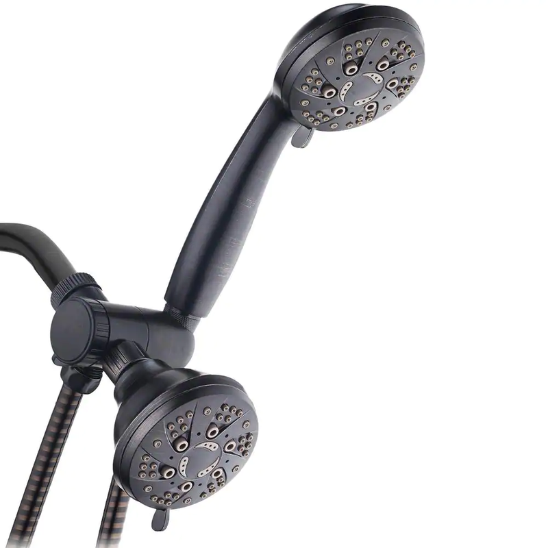 Dual Shower Head And Handheld Oil Rubbed Bronze 48-Spray Cor