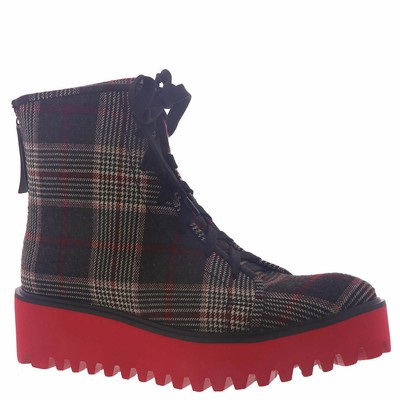

Женские ботинки ALL BLACK Flatform Camper 2021, Red/plaid