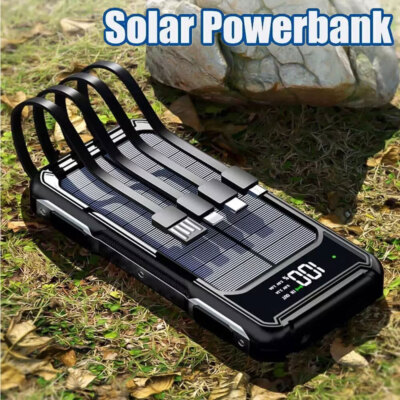 Solar Power Bank 9000000mAh 4 USB Backup External Battery Charger for Cell Phone