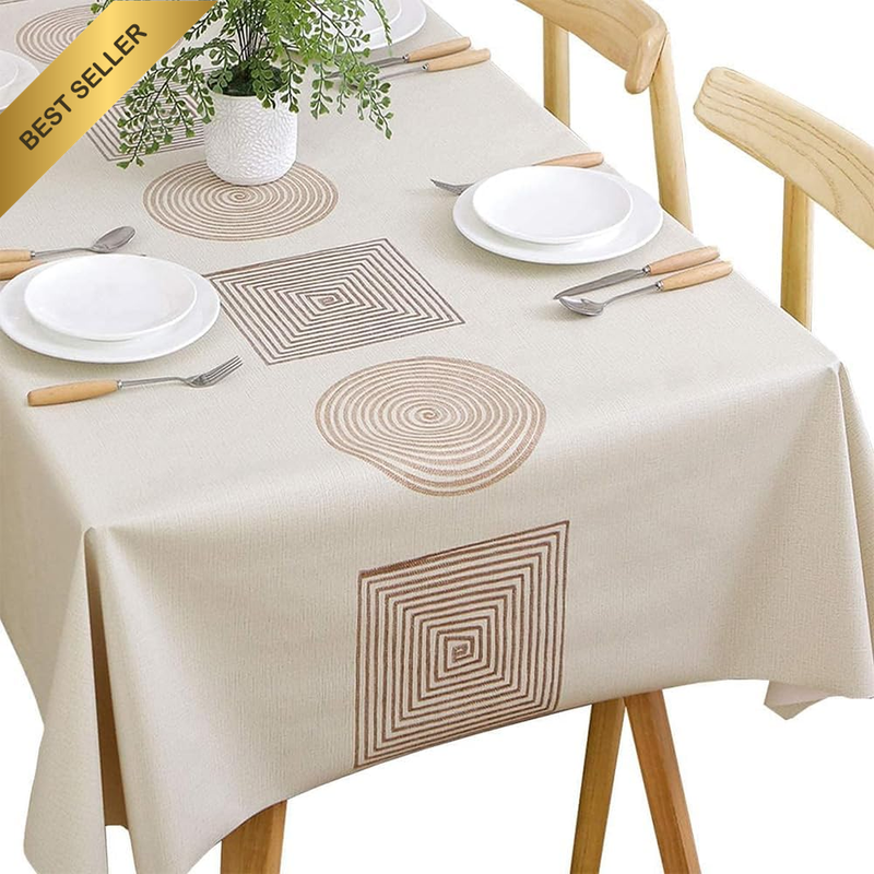 Checkered Rectangle Tablecloth,Waterproof Oil Proof Spill Proof PVC Table Cloth,