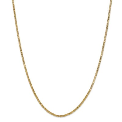 Pre-owned Superdealsforeverything Real 14kt Yellow Gold 16 Inch 2mm Byzantine With Lobster Clasp Chain; 16 Inch