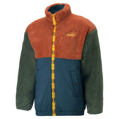 

Puma Sherpa Full Zip Jacket Мужская коричневая повседневная спортивная верхняя одежда 84935364, Коричневый, Puma Sherpa Full Zip Jacket