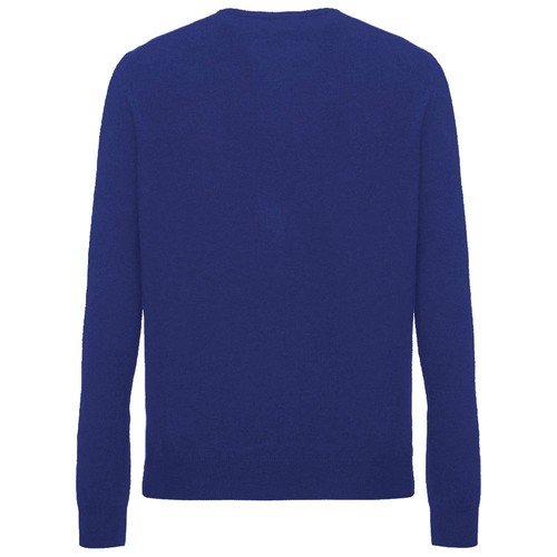 Pre-owned Malo Men Blue Sweater Wool Cashmere Turtleneck Knit Long Sleeve Jumper Pullover
