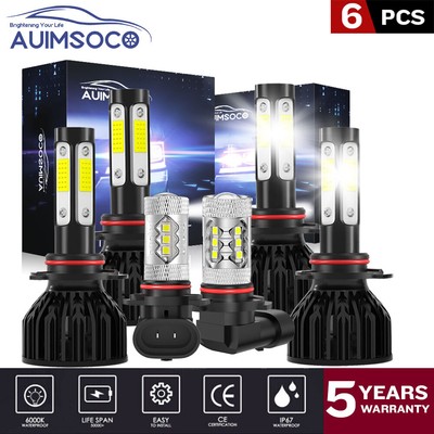 LED Headlight + Fog Lights For Jeep Grand Cherokee 1999 2000 2001 2002 2003 2004