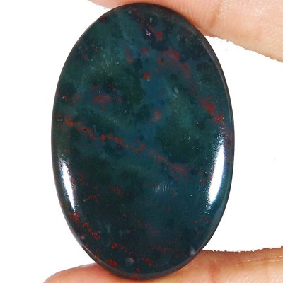 55.40 Cts 100% Natural Bloodstone Oval Cabochon Loose Gemstone 28X41X5 mm Ce899
