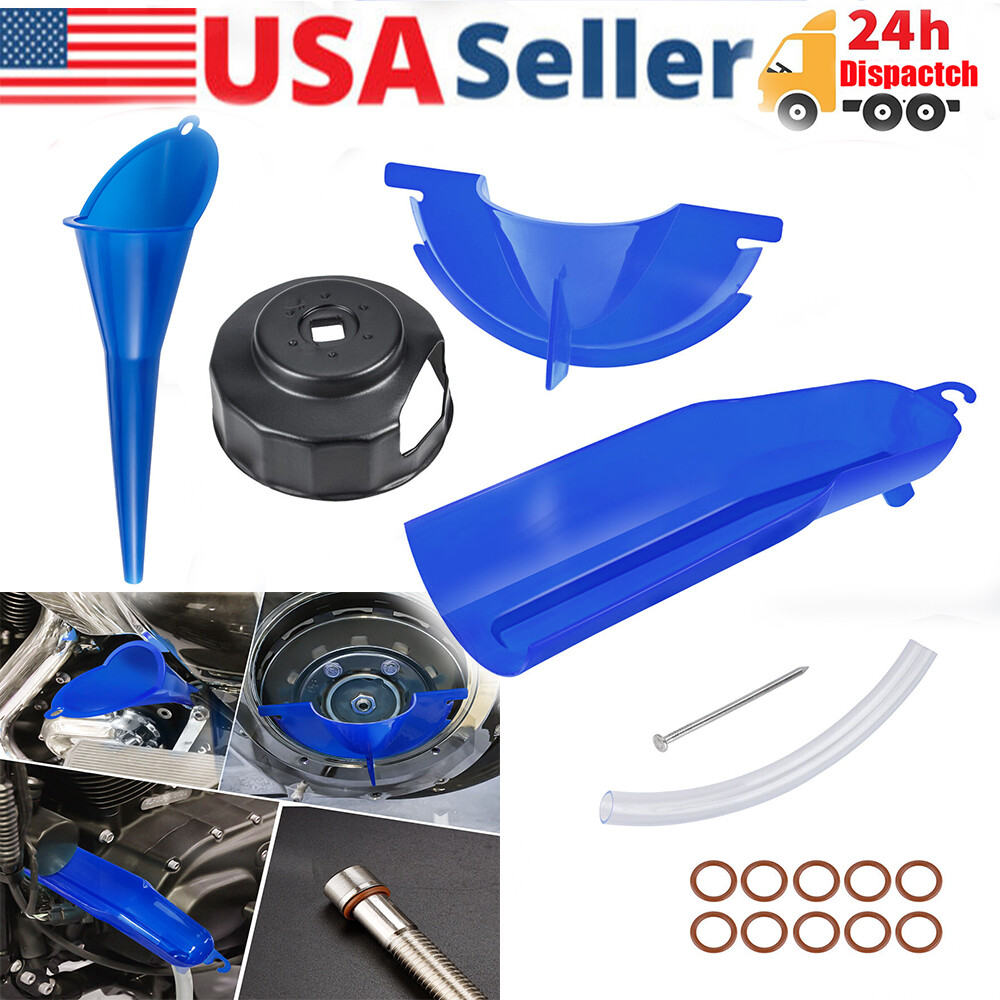 Funnel Oil Change Tool &hose Kit &removal Wrench For Harley Davidson