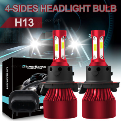 H13 9008 LED Headlight Kit COB 5500W 1000000LM Hi/Lo Beam Fog Super Bright Bulb