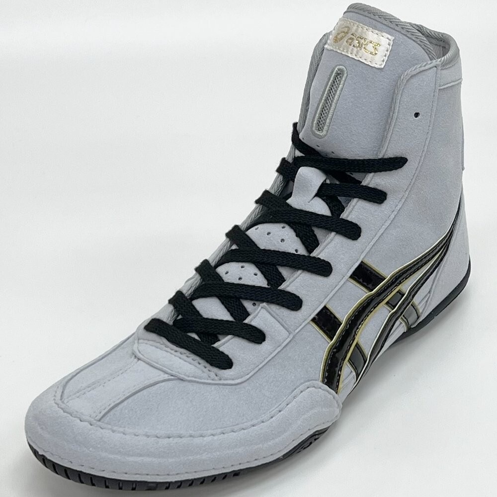 Pre-owned Asics Wrestling Shoes Boxing Shoes 1083a001 A509 Silver Gray X Black X Gold