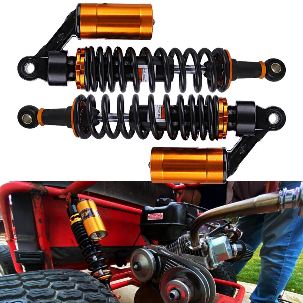 Pair 13.5" 340mm Motorcycle Air Rear Shock Absorbers Suspension for Harley Honda