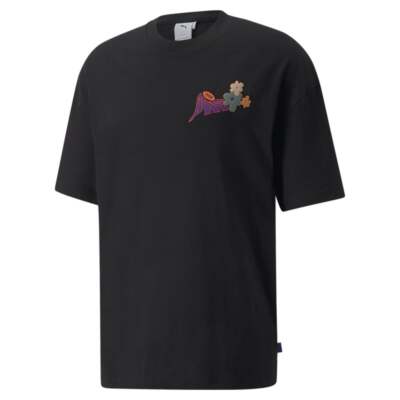 

Puma PAM X Graphic Crew Neck Футболка с коротким рукавом Мужские черные повседневные топы 5360, Черный, Puma P.A.M. X Graphic Crew Neck Short Sleeve T-Shirt