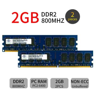 Original Nanya 8GB 4GB 2GB DDR2 800Mhz PC2-6400U 240Pin DIMM Desktop Memory RAM