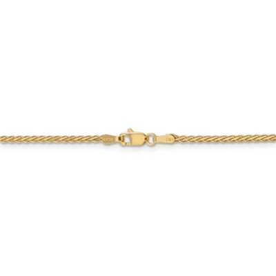 Pre-owned Superdealsforeverything Real 14kt Yellow Gold 18 Inch 1.9mm Flat Wheat With Lobster Clasp Chain; 18 Inch