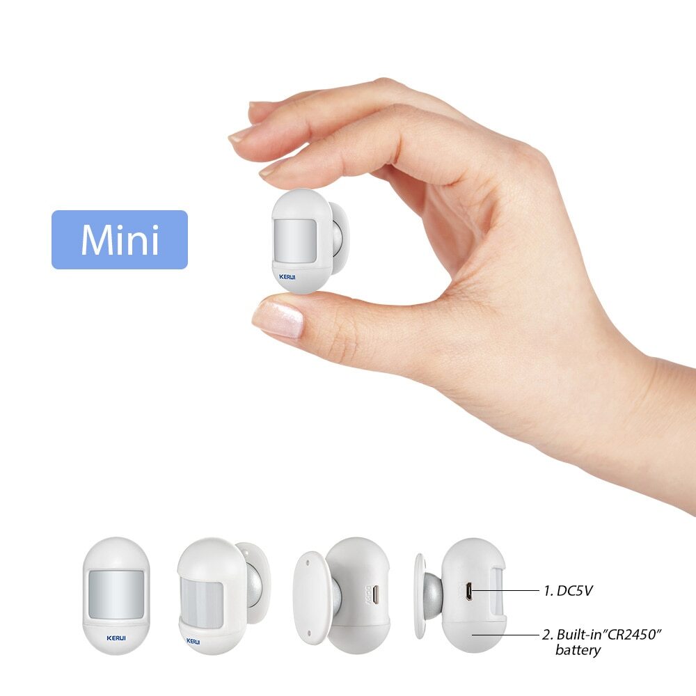 Wireless Mini PIR Motion Sensor Alarm Detector For Home Secu