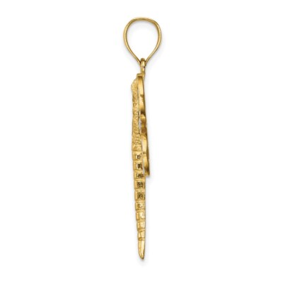 Pre-owned Superdealsforeverything Real 14kt Diamond-cut White Rhodium Dragonfly Pendant