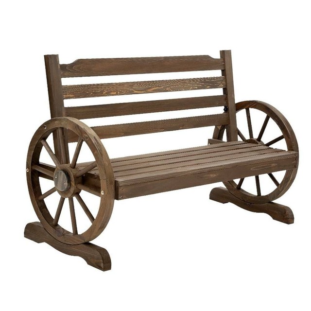 Gardeon Park Bench Wooden Wagon Chair Outdoor Garden 