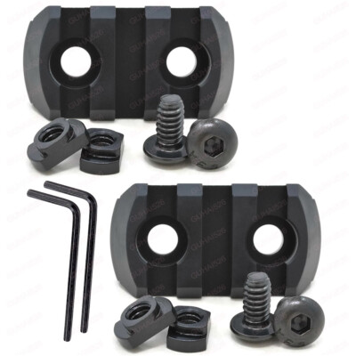 2PCS 3 SLOTS Polymer Picatinny Weaver Rail Section For M-LOK
